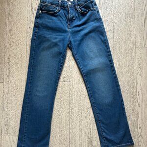 FRAME Le High Straight Jeans Stover Mid Wash Size 26